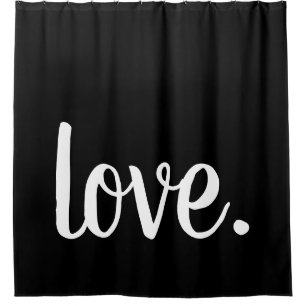chic LOVE. script Shower Curtain