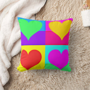 Chic Love Symphony: Blissful Hearts Design Cushion