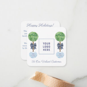 Chic Loyal Client Holidays Thank You Discount Logo Card