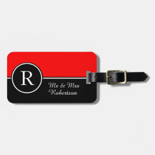 CHIC LUGGAGE/BAG TAG_MODERN "Mr &Mrs" 01 RED/BLACK Luggage Tag