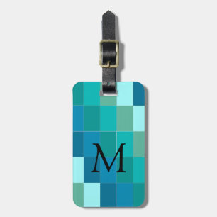 CHIC LUGGAGE/GIFT TAG_COLOR BLOCK BLUE/AQUA LUGGAGE TAG