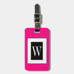 CHIC LUGGAGE TAG_230 HOT PINK/BLACK/WHITE TAG