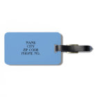 CHIC LUGGAGE TAG_BLACK/BLUE/WHITE INITIAL/NAME