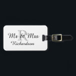 CHIC LUGGAGE TAG_MR & MRS_BLACK/WHITE TAG<br><div class="desc">CHIC LUGGAGE TAG_MR & MRS_BLACK/WHITE,  WITH INITIAL/NAME  HORIZONTAL</div>