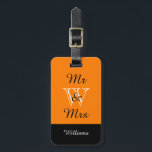 CHIC LUGGAGE TAG_"Mr & Mrs" IN ORANGE/BLACK/WHITE Tag<br><div class="desc">CHIC LUGGAGE TAG_"Mr & Mrs" IN 32 ORANGE/BLACK/WHITE</div>