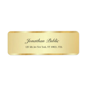 Chic Luxury Gold Glamour Template Return Address