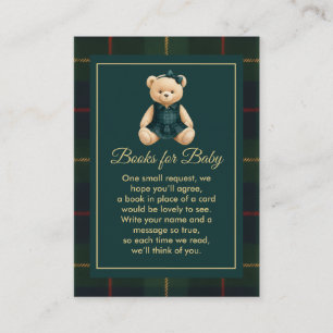 Chic Luxury Teddy Bear Baby Shower  Enclosure Card