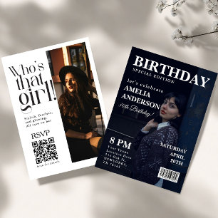 Chic Magazin cover Birthday invitation for Her