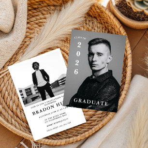 Chic Magazin Senior Graduate, Modern Graduation Invitation