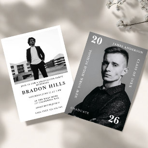 Chic Magazin Senior Graduate, Modern Graduation Invitation