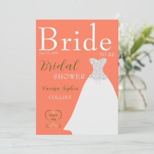 Chic Magazine Cover Bridal Shower Invitation
