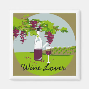 CHIC MAGNET_"Wine Lover"_VINEYARD THEME Magnet