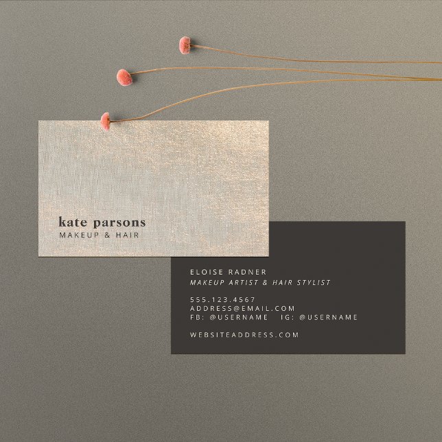  Chic Makeup and Hair Stylist Beauty Business Card (Creator Uploaded)