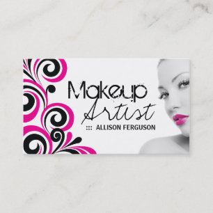 Chic Makeup Artist Business Card Template