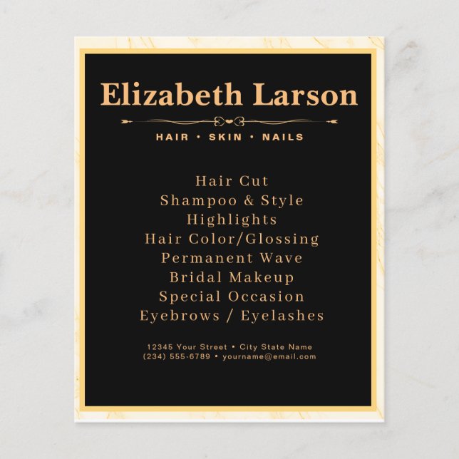 Chic Makeup  Artist Hair Salon Hair Salon Flyer (Front)