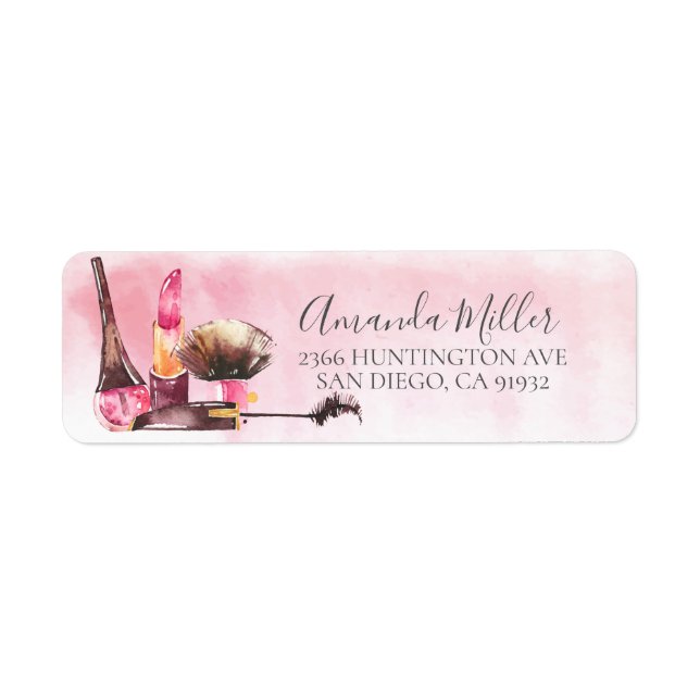 Chic Makeup Return Address Label (Front)