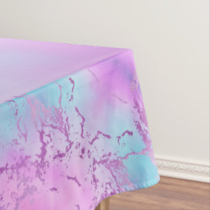 Chic Marble Glitzy Glam Violet Purple Blue Ombre Tablecloth