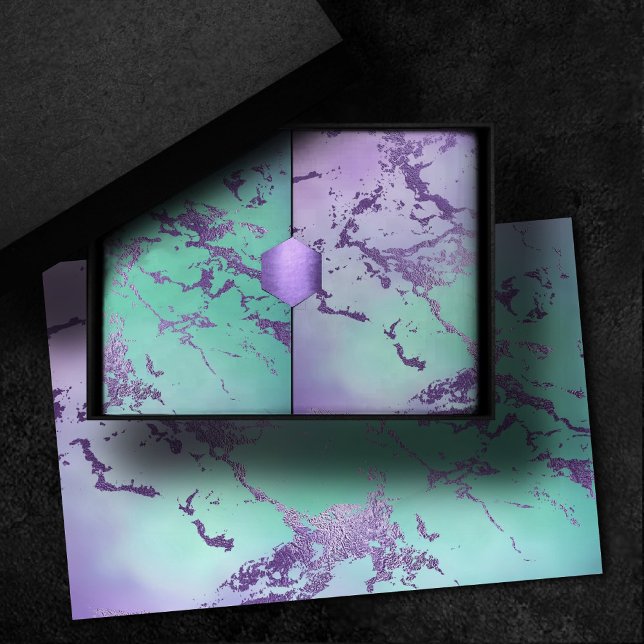 Chic Marble | Lavender Purple and Mint Green Tissue Paper (Creator Uploaded)