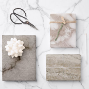 Chic Marble Stone pastelgrey modern luxury Wrapping Paper Sheet