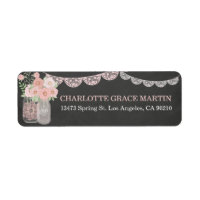 Chic Mason Jar & Chalkboard Address Labels