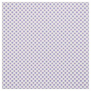 Chic Mauve on White Polka Dots Pattern Fabric