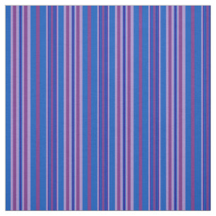 Chic Mauve, Plum, Dark Blue, Light Blue Striped Fabric