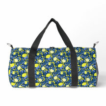 Chic Mediterranean Rustic Lemons Blue Leaf