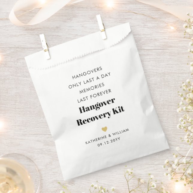  Chic Memories Last Forever Hangover Recovery Kit Favour Bags (Clipped)