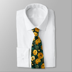 Chic Menswear Ties Ranunculus Floral