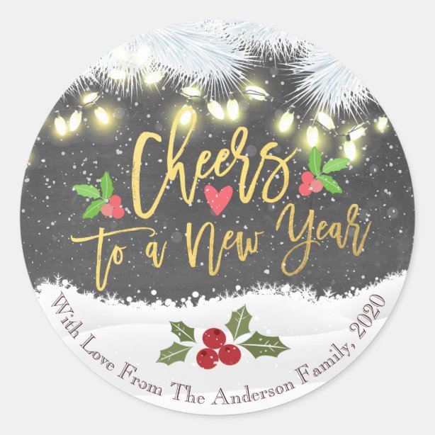 Cheers To The New Year Stickers | Zazzle NZ