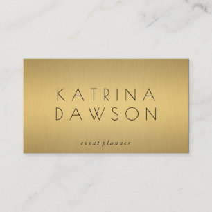 Chic Metallic Gold Business Card
