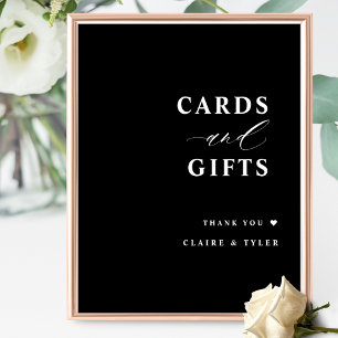 Chic, Minimal Cards and Gifts Black Wedding Sign 