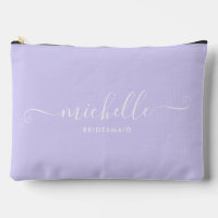 Chic Minimal Iris Purple Personalised Bridesmaid