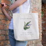 Chic Minimal Tropical Blue Leafy Floral Wedding Tote Bag<br><div class="desc">For any further customisation or any other matching items,  please feel free to contact me at yellowfebstudio@gmail.com</div>