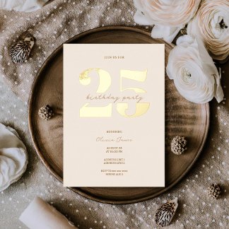 Chic minimalist 25th birthday 