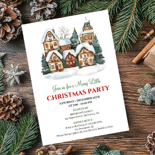 Chic minimalist Christmas scene festive dinner  Invitation