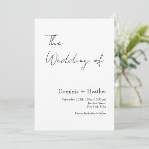 CHIC Minimalist Elegance Wedding Invitation