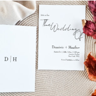 CHIC Minimalist Elegance Wedding Invitation