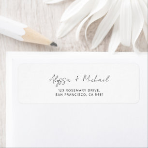 Chic Minimalist Handwriting Script Wedding Address