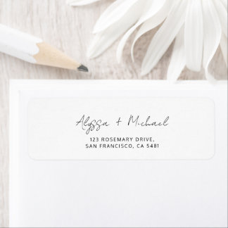 Chic Minimalist Handwriting Script Wedding Address