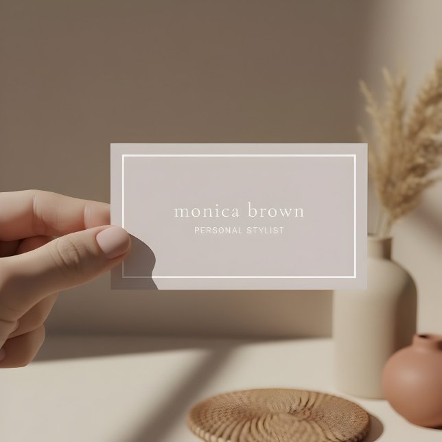 Chic Minimalist Modern | Champagne Business Card (Creator Uploaded)