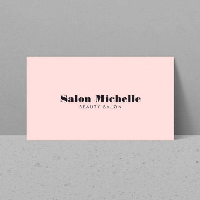 Chic Minimalist Pastel Pink Boutique Salon Business Card (Creator Uploaded)