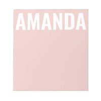 Chic Minimalist Pink Custom Name