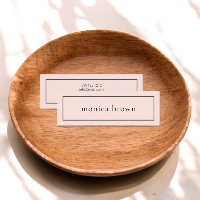 Chic Minimalist Professional | Blush Pink Mini Business Card (Creator Uploaded)