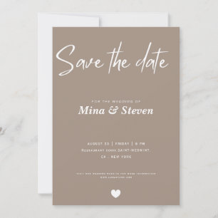 Chic minimalist Typography Wedding  Save The Date