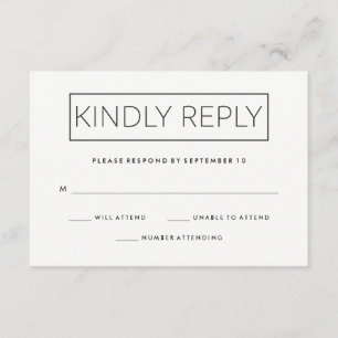 Chic Minimalist Wedding Response