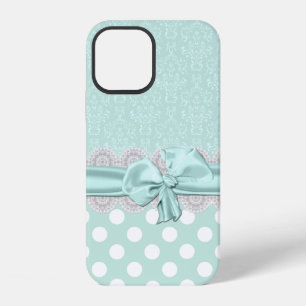 Chic Mint Green Damask iPhone 12 Case