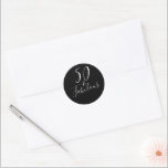 Chic Modern 50 Fabulous Black White 50th Birthday Classic Round Sticker<br><div class="desc">Celebrate turning 50 in style with this modern black and white 50th birthday design, a chic 50th birthday sticker or envelope seal you can send out for your fiftieth birthday party celebration or use for your party gifts. The words fifty and fabulous are set using elegant script calligraphy and modern...</div>