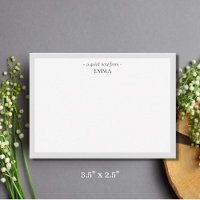 Chic Modern 'A Quick Note From' Note Card