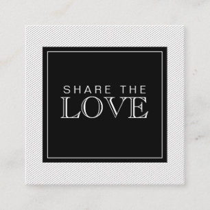 Chic Modern Black and White Stripes Referral Card